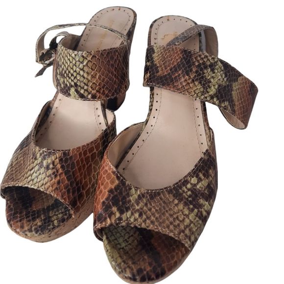 Adrienne Vittadini Shoes Sandal Platform Heels  Black Womens  Size 8 1/2 - Picture 3 of 7